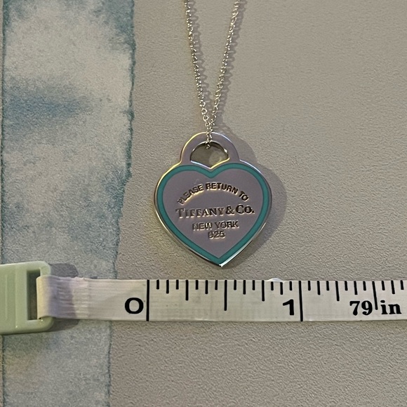 Authentic Tiffany & Co Blue Outline Necklace - Picture 6 of 6